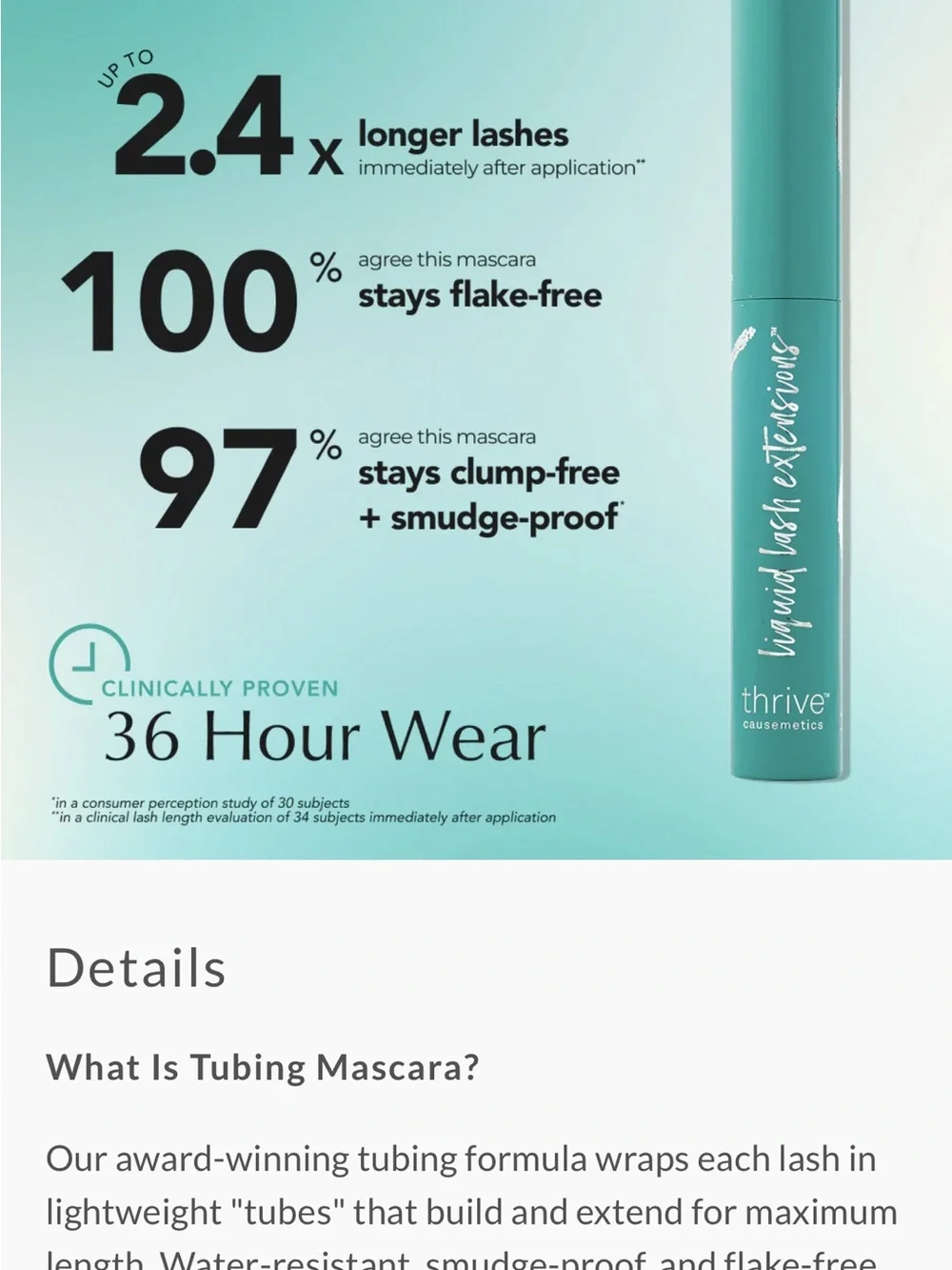 THRIVE CAUSMETICS LIQUID LASH EXTENSIONS (Full size)